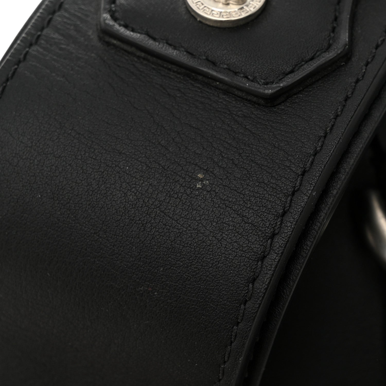 Versace Calfskin Small Biker Chain Satchel Black 12 of 12