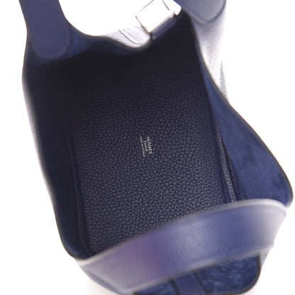 Hermes Taurillon Clemence Picotin Lock 18 PM Bleu Encre 5 of 10