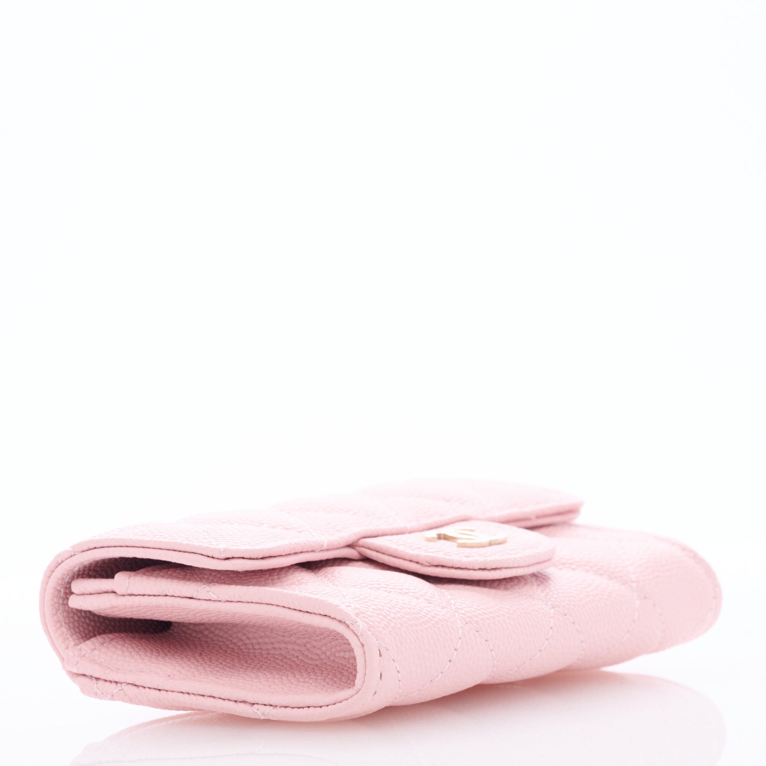 Chanel Caviar Quilted Flap Card Holder Wallet Light Pink 4 of 8
