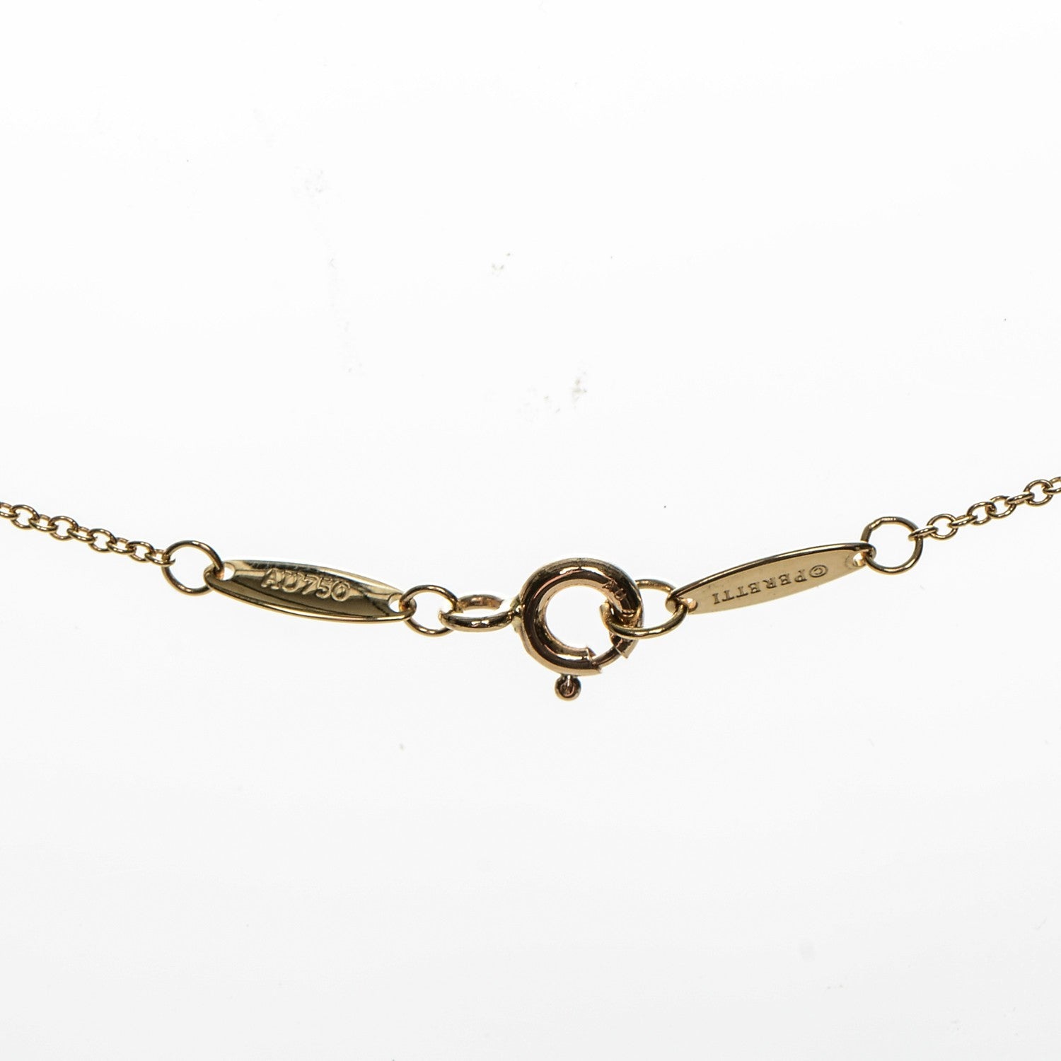 Tiffany 18K Yellow Gold Diamond .24ct Elsa Peretti Diamonds by the Yard Pendant Necklace 5 of 7