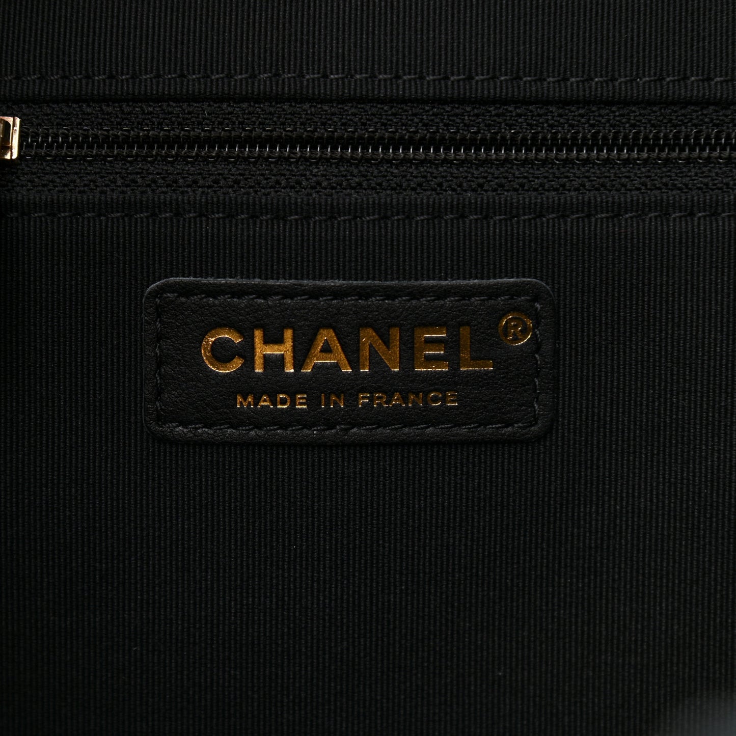 Caviar Quilted Small Shopping Tote Black