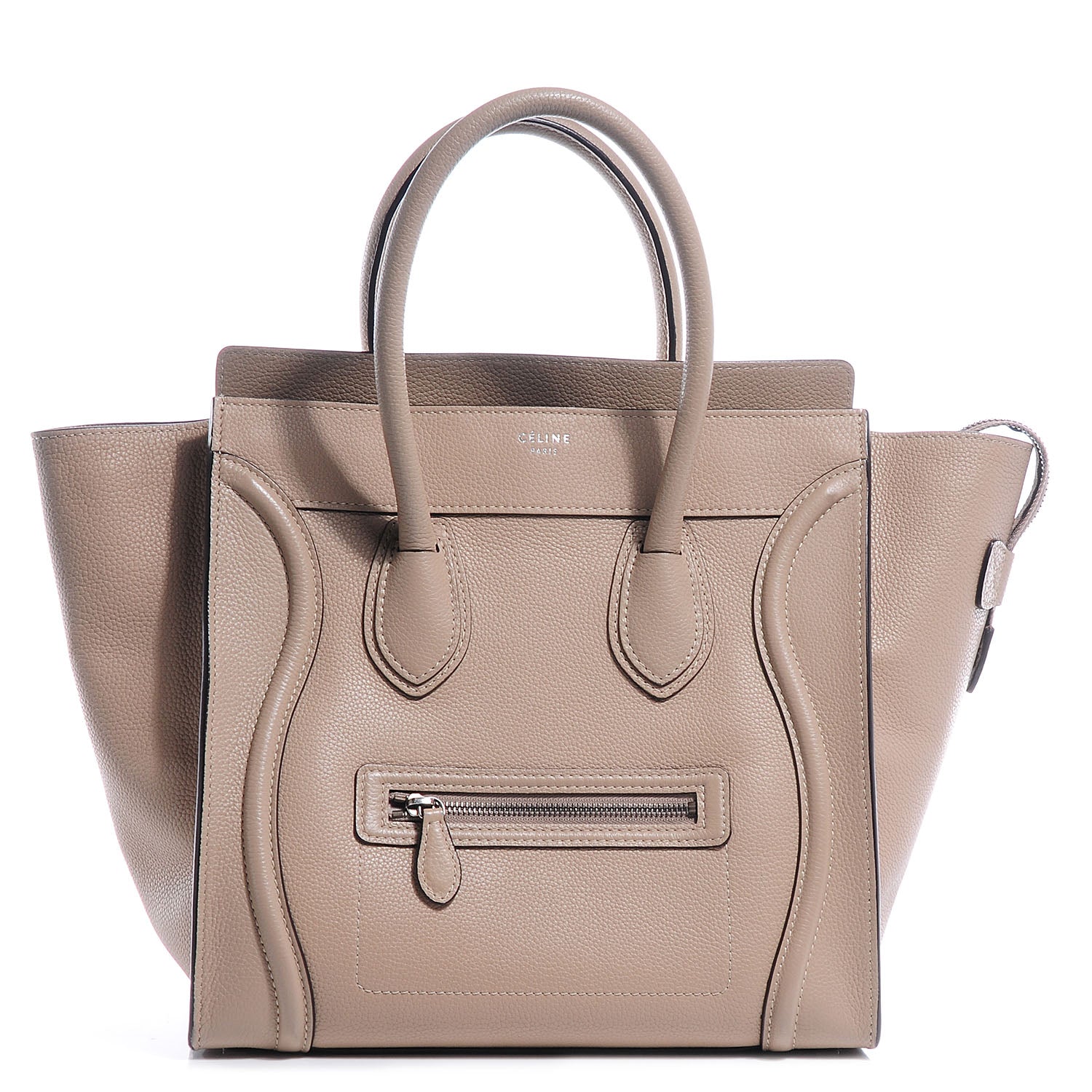 Celine Drummed Calfskin Mini Luggage Dune 1 of 10