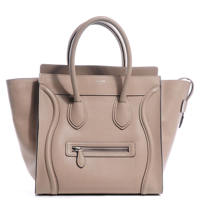 Celine Drummed Calfskin Mini Luggage Dune 1 of 10