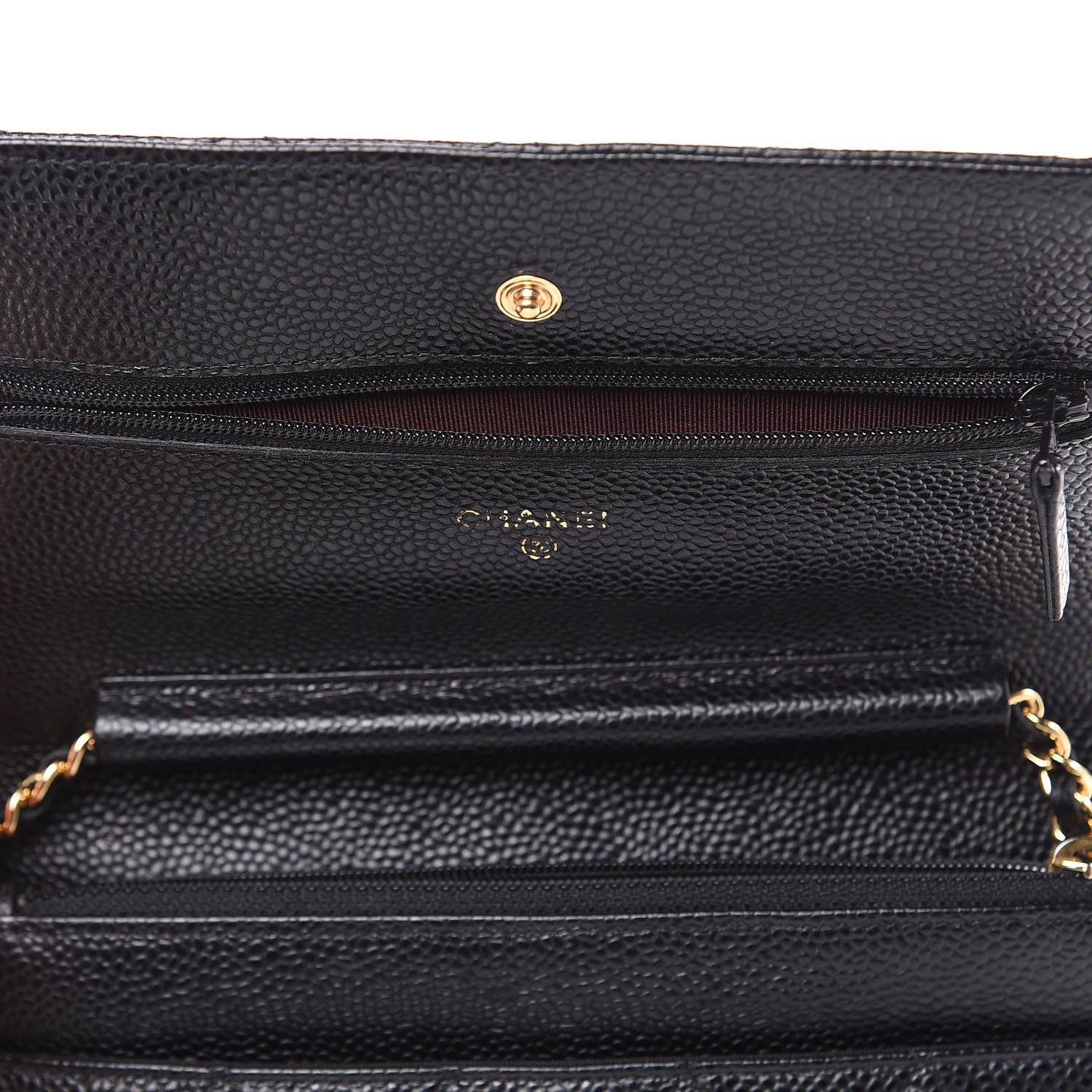 Chanel Caviar Quilted Wallet On Chain WOC Black 12 of 14