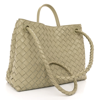 Bottega Veneta Nappa Intrecciato Medium Andiamo Shoulder Bag Travertine 3 of 9
