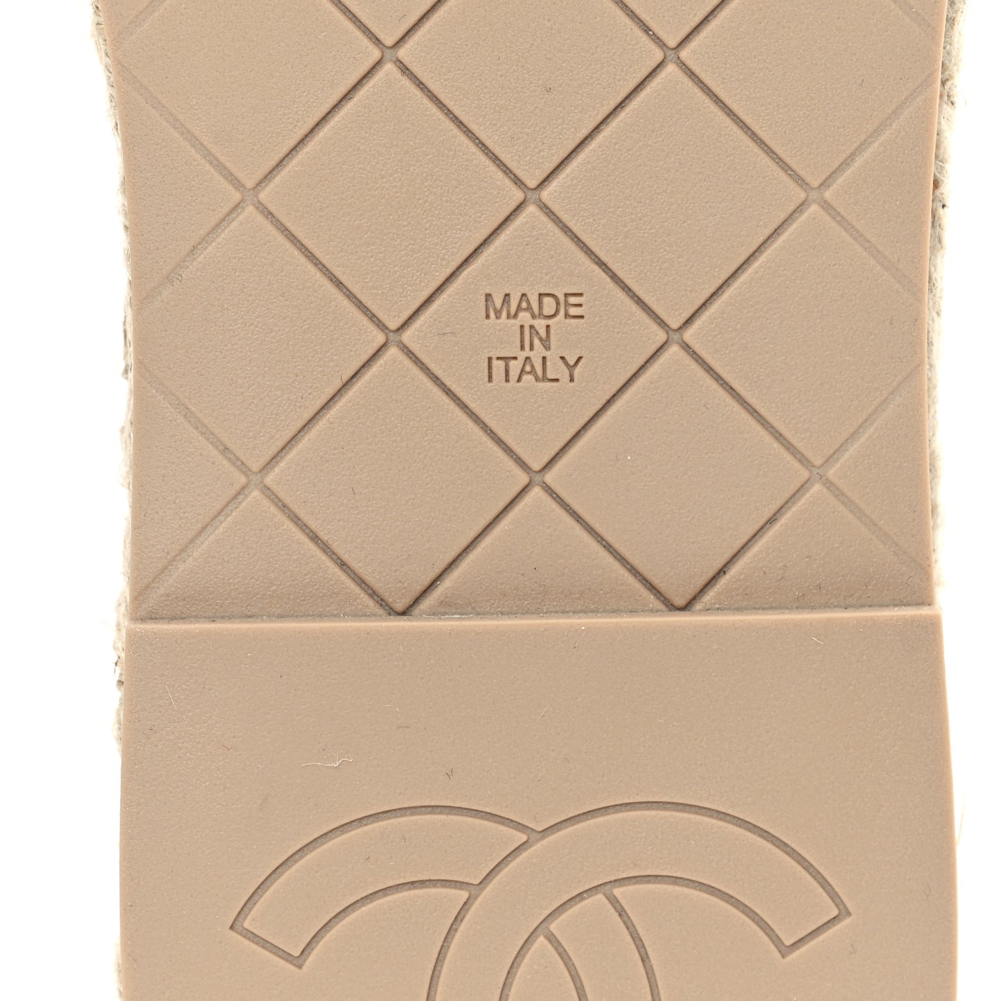 Lambskin Quilted CC Chain Espadrille Mules 39 Black Navy