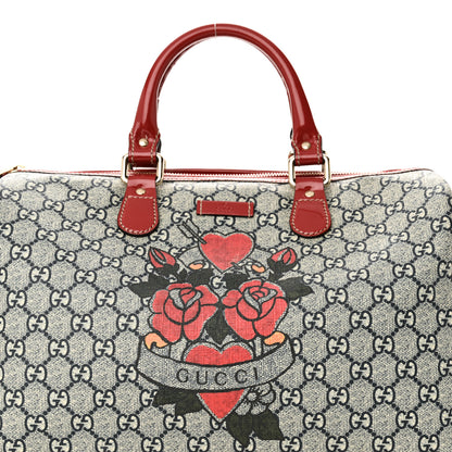 Gucci GG Plus Monogram Tattoo Heart Medium Joy Boston Red 8 of 11