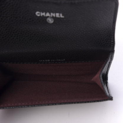 Chanel Caviar Quilted Flap Card Holder Wallet Black 5 of 11