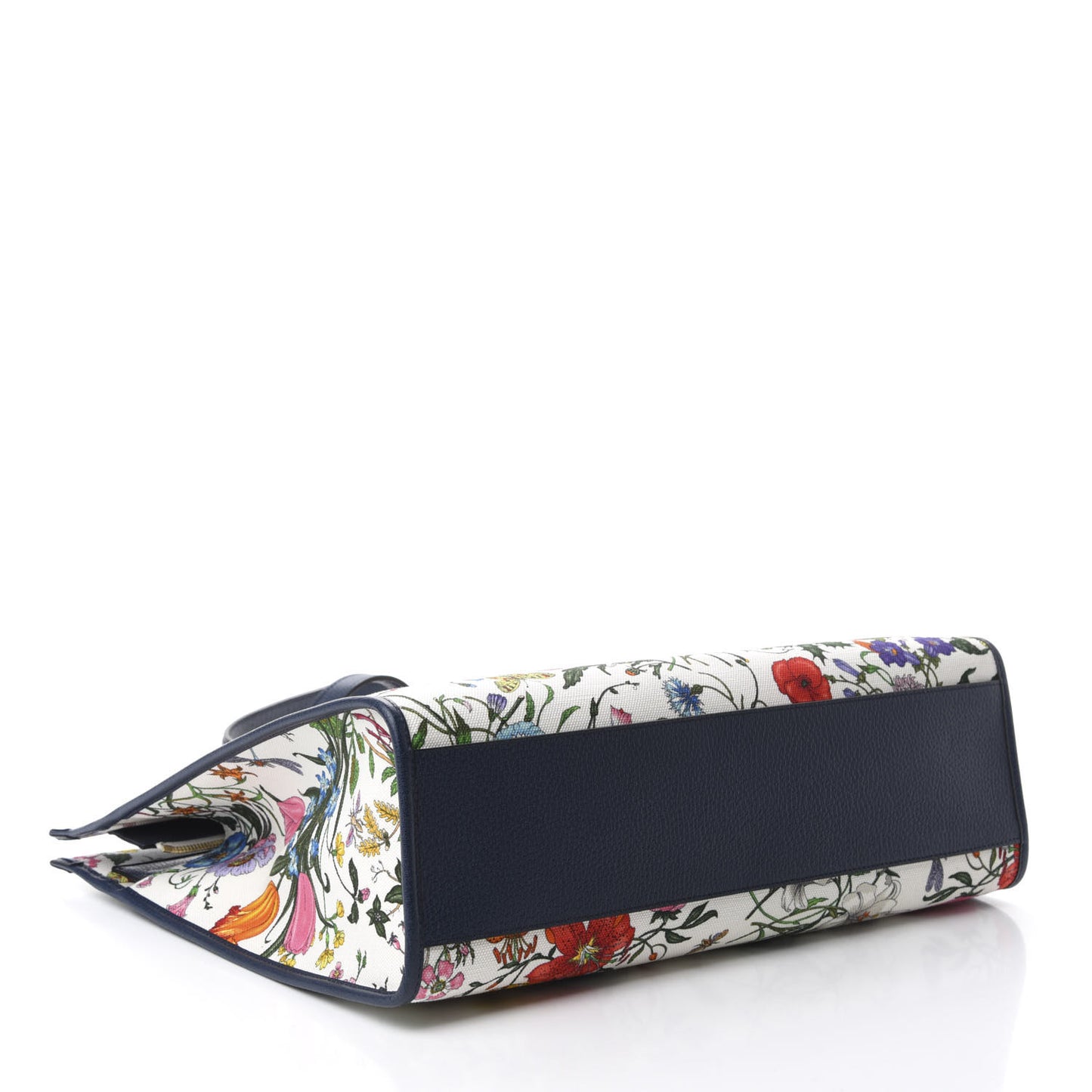 Canvas Large Flora Tote Navy Multicolor