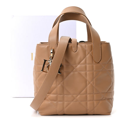 Christian Dior Calfskin Macrocannage Small Toujours Vertical Tote Tan 10 of 10