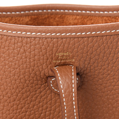 Hermes Taurillon Clemence Evelyne TPM Gold 5 of 10