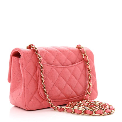Chanel Caviar Quilted Mini Rectangular Flap Dark Pink 3 of 13