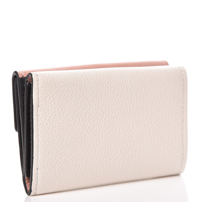 Louis Vuitton Calfskin Lockmini Wallet Rose Ballerine Maito White Black 4 of 9