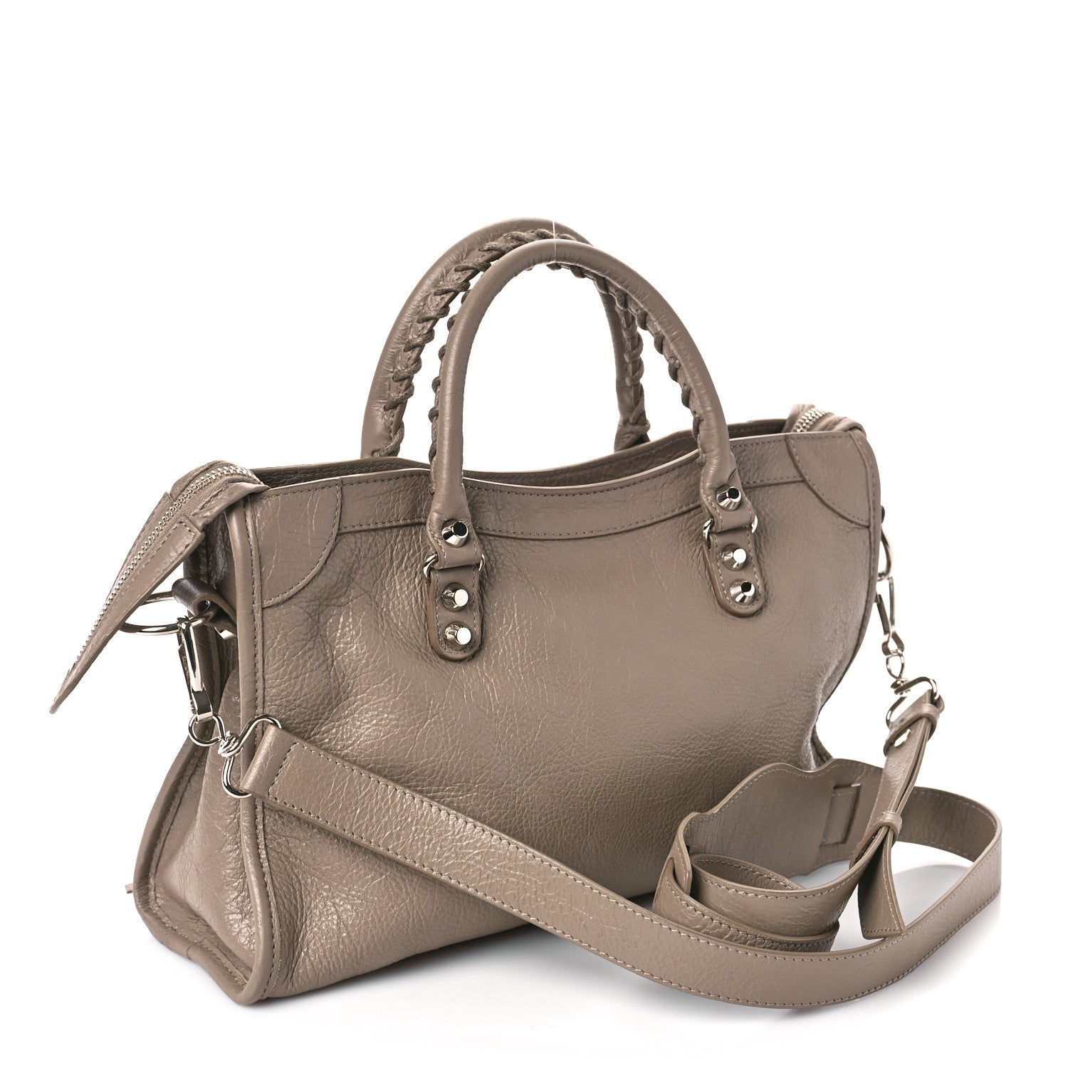 Balenciaga Agneau Classic Silver Hardware S City Dark Mink Grey 2 of 7
