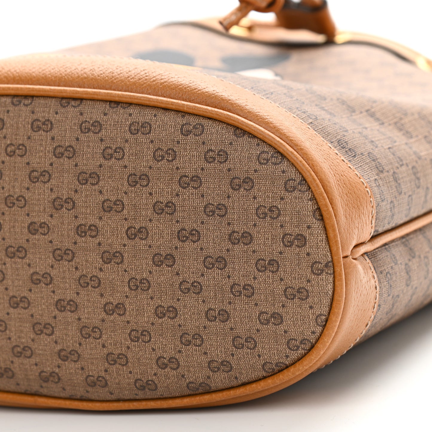 X DISNEY Mini Vintage GG Supreme Monogram Bucket Bag Beige Vintage Sun Oil