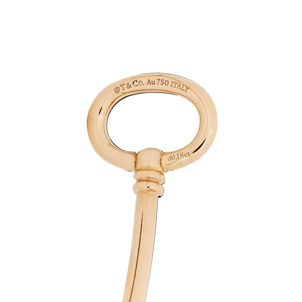 18K Yellow Gold Diamond Keys Wire Bracelet