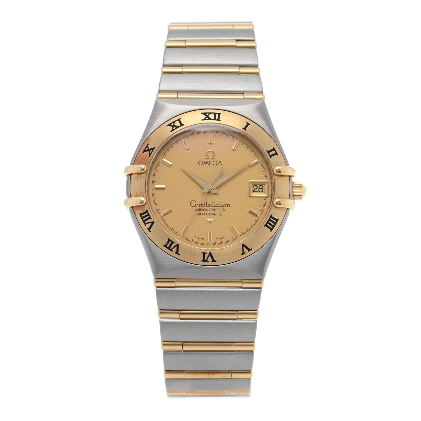 Stainless Steel 18K Yellow Gold 35mm Constellation Automatic Watch Champagne 1202.10.00