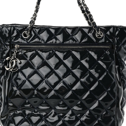 Chanel Patent Quilted Chic and Glitter Large Tote Black 7 of 9