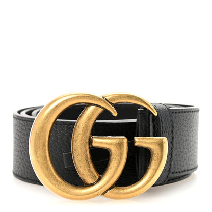 Gucci Textured Calfskin Double G 40mm Belt 80 32 Black 1 of 6