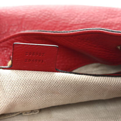 Gucci Pebbled Calfskin Medium Soho Chain Shoulder Bag Tabasco Red 7 of 12