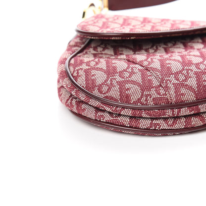 Christian Dior Monogram Saddle Bag Burgundy 11 of 13