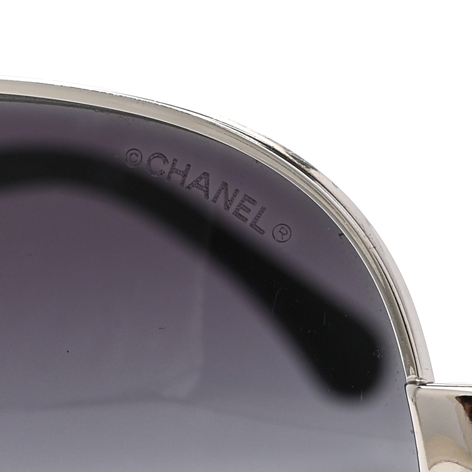Chanel Lambskin Quilted CC 4195-Q Sunglasses Silver 1939819