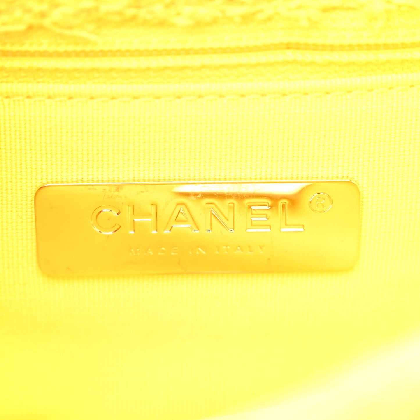 Tweed Quilted Medium Chanel 19 Flap Yellow