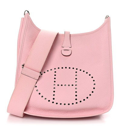 Hermes Taurillon Clemence Evelyne III PM Rose Sakura 1 of 9
