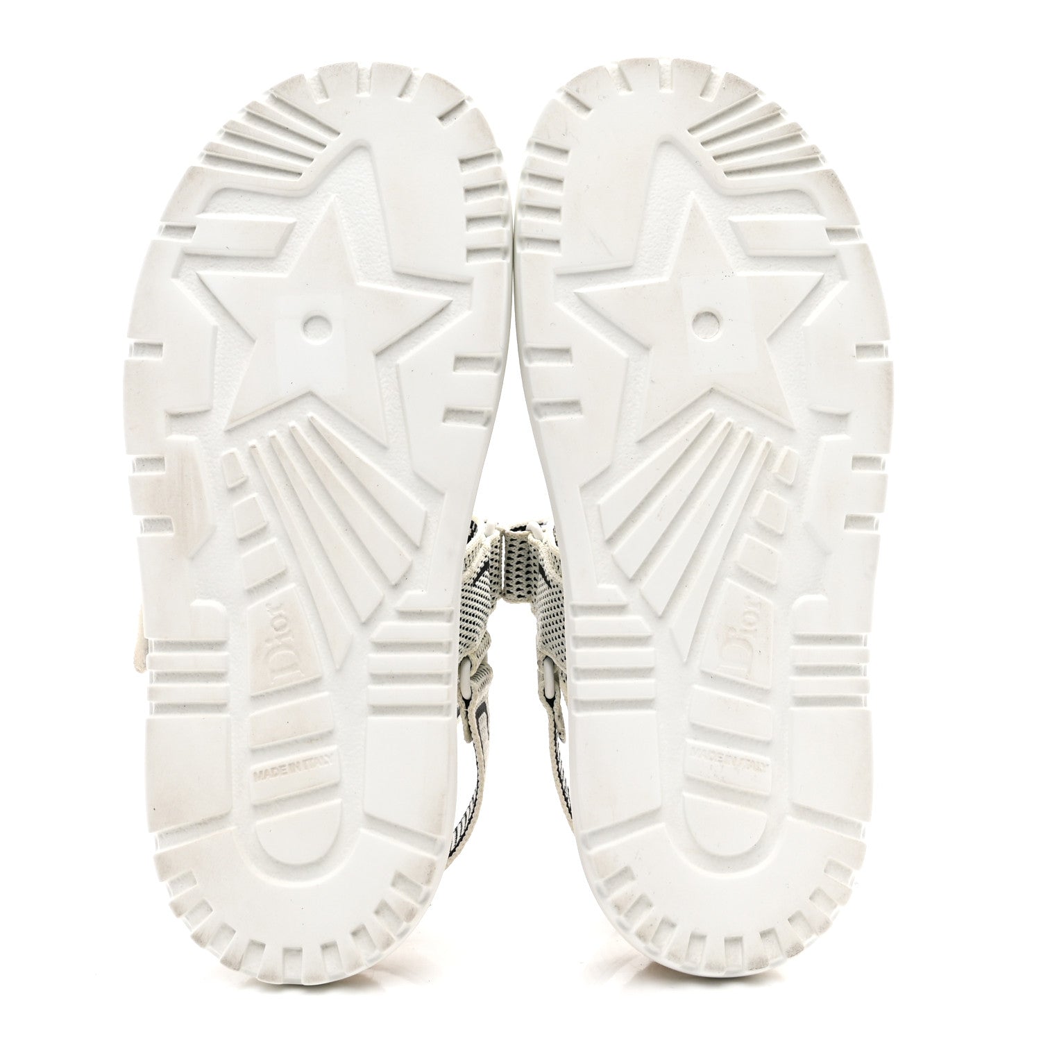 Christian Dior Technical Knit Jute Dioract 10mm Sandals 38.5 White Black 6 of 9