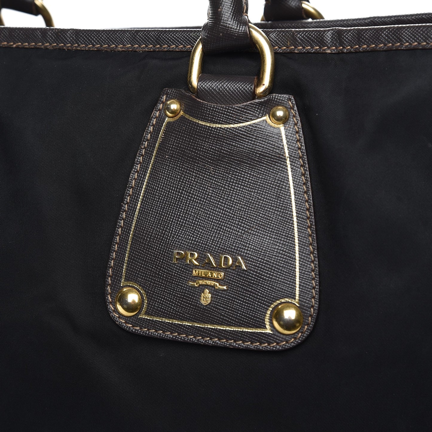 Saffiano Tessuto Nylon Tote Nero Black