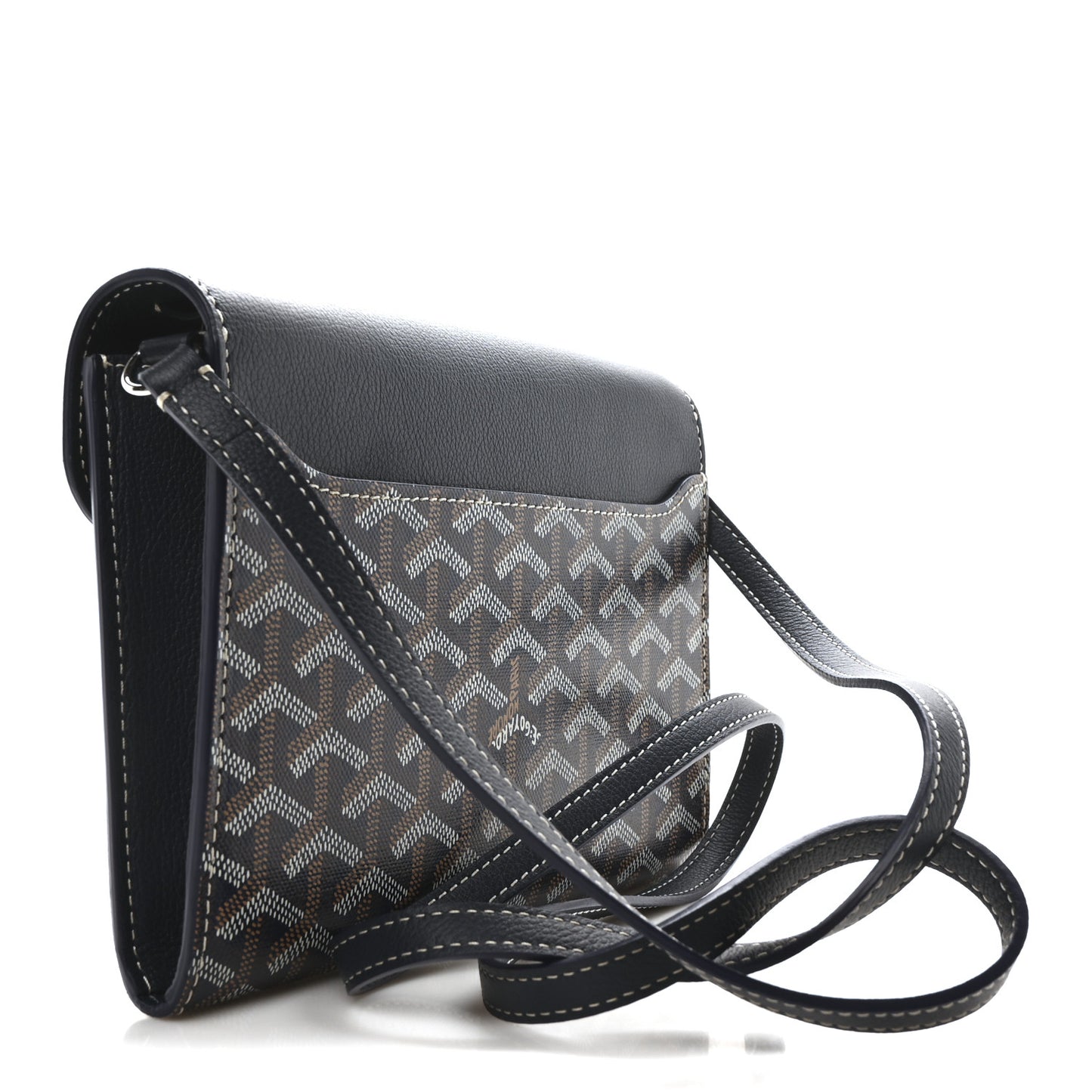 Goyardine Calfskin Chypre Wallet Pouch Navy