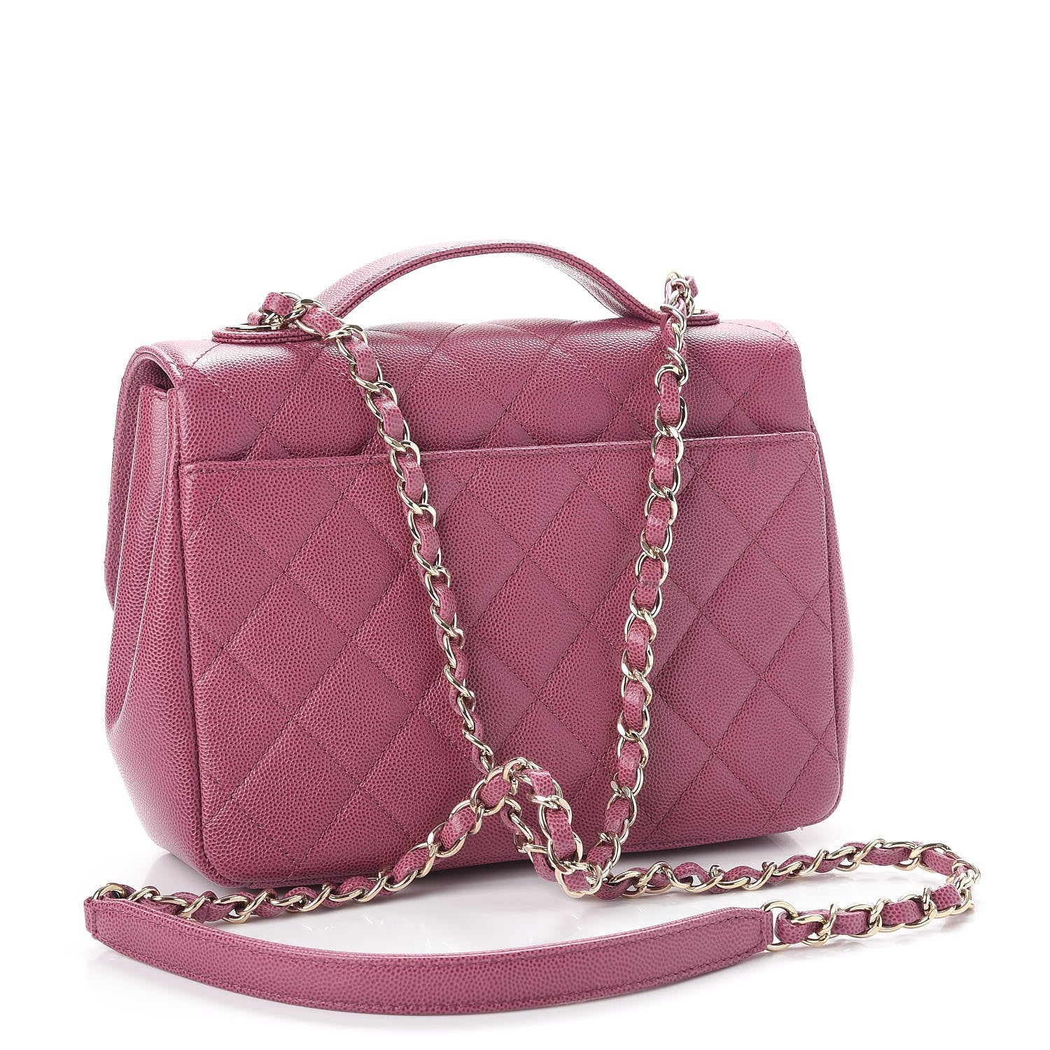 Chanel Caviar Quilted Small Business Affinity Flap Dark Pink 3 of 9