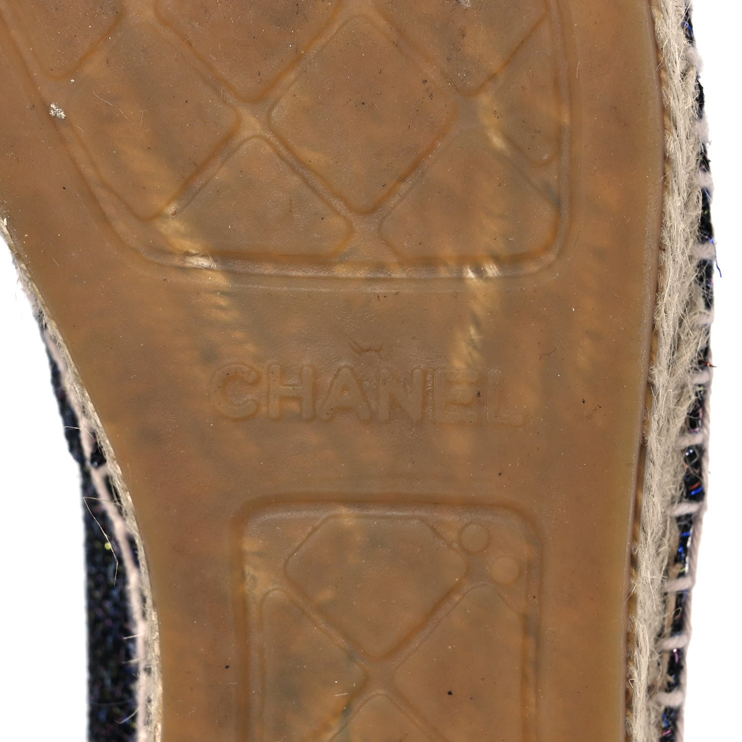 Chanel Tweed Patent Goatskin CC Espadrilles 40 Black Pink Yellow Silver 6 of 9