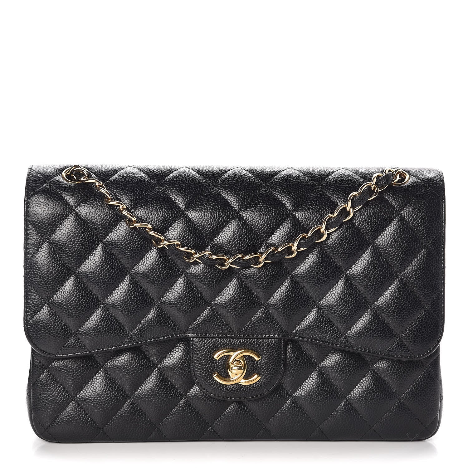 Chanel Caviar Quilted Jumbo Double Flap Black 1 of 10