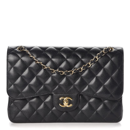 Chanel Caviar Quilted Jumbo Double Flap Black 1 of 10