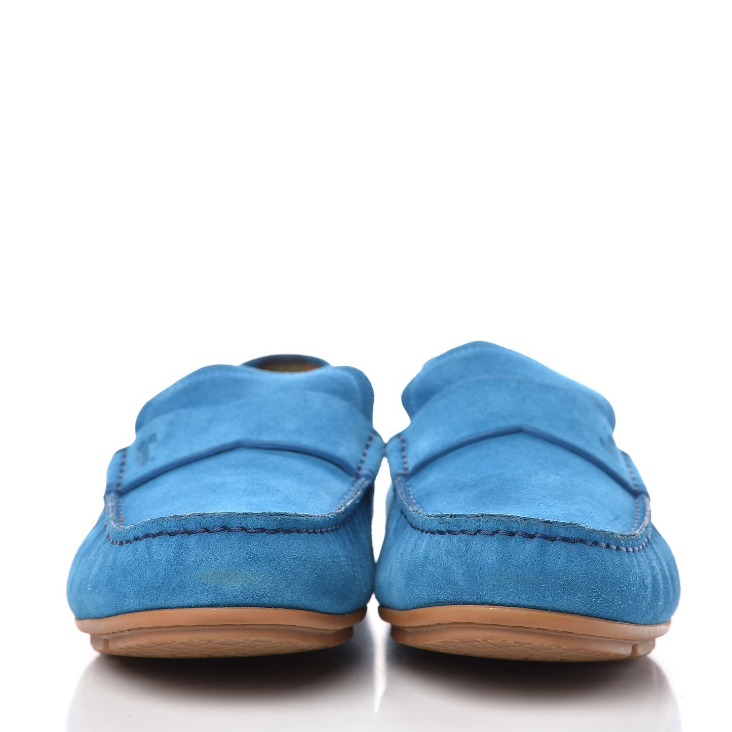Suede Mens Driver Loafers 8 Riviera Blue