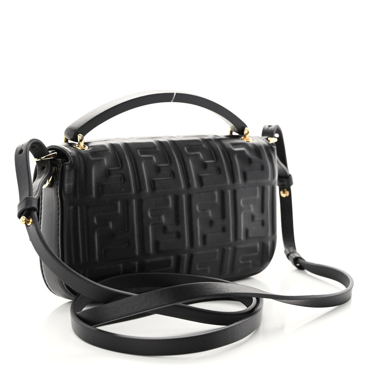 Nappa FF 1974 Embossed Phone Baguette Black