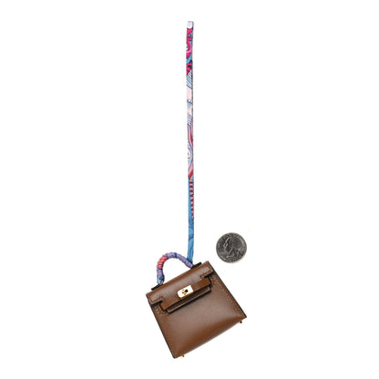 Hermes Tadelakt Mini Kelly Twilly Bag Charm Alezan 2 of 5