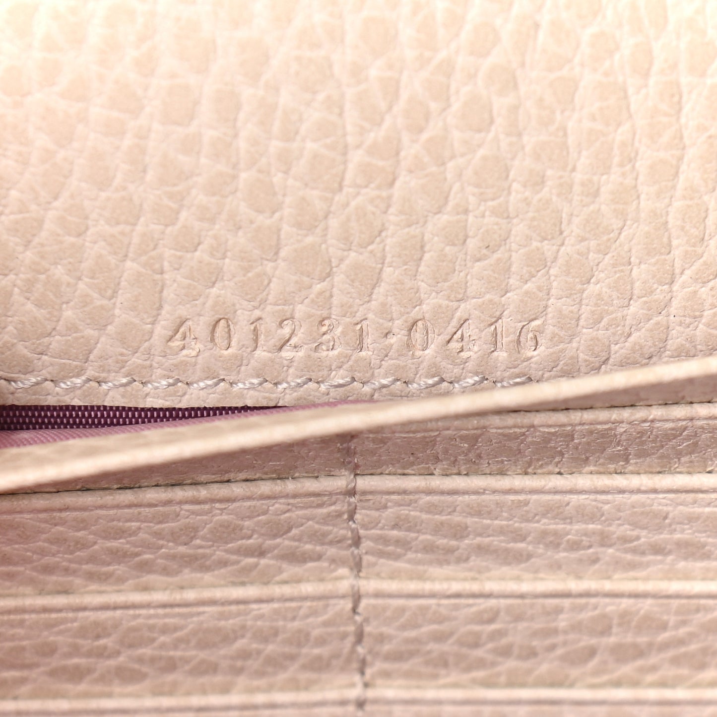 Dollar Calfskin Mini Dionysus Chain Wallet Mystic White