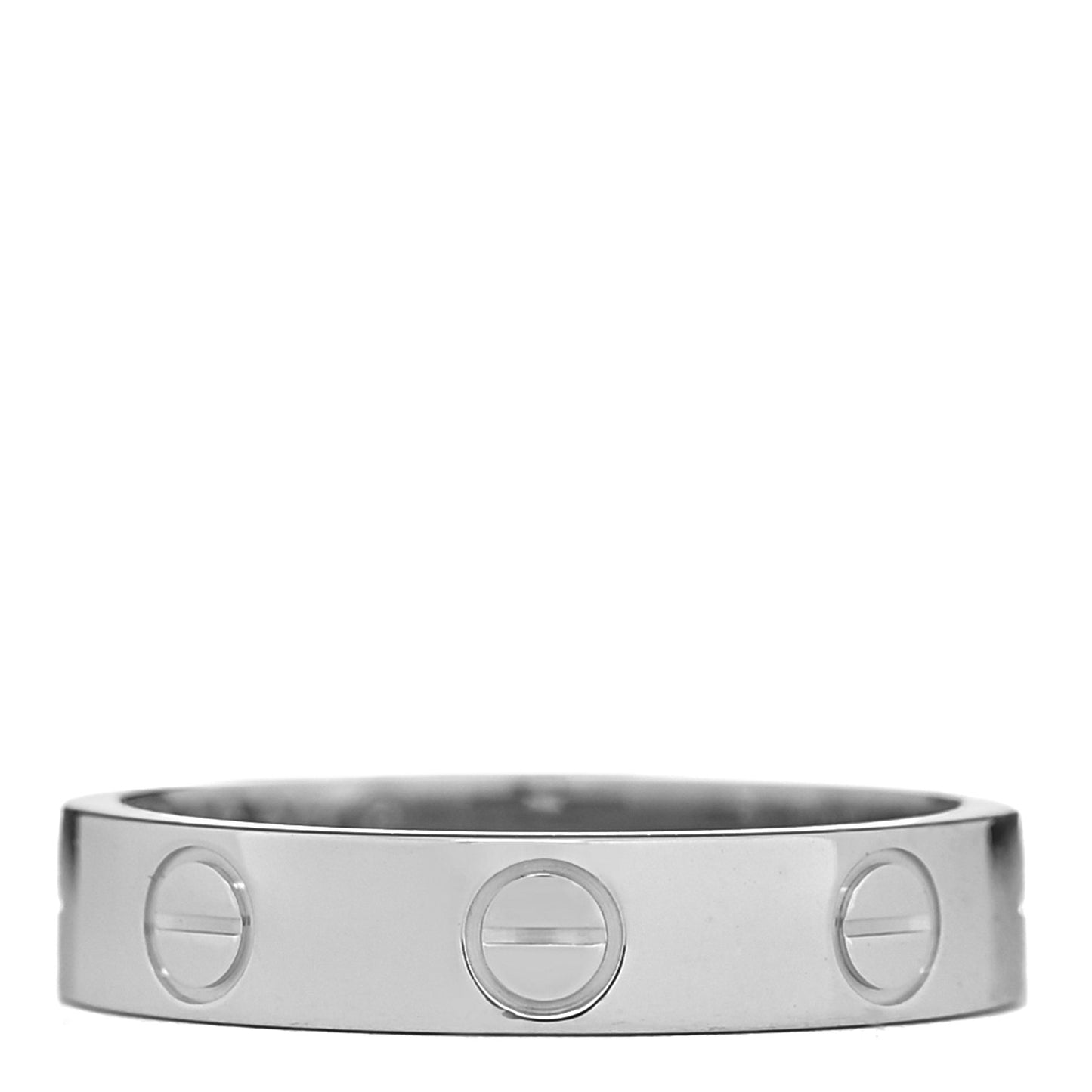 18K White Gold 3.5mm LOVE Wedding Band Ring 49 5