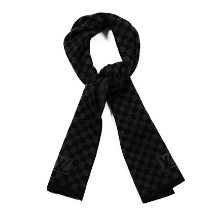 Louis Vuitton Wool Damier Graphite Scarf Black 1 of 4