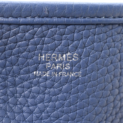 Hermes Taurillon Clemence Evelyne III PM Bleu Agate 6 of 10