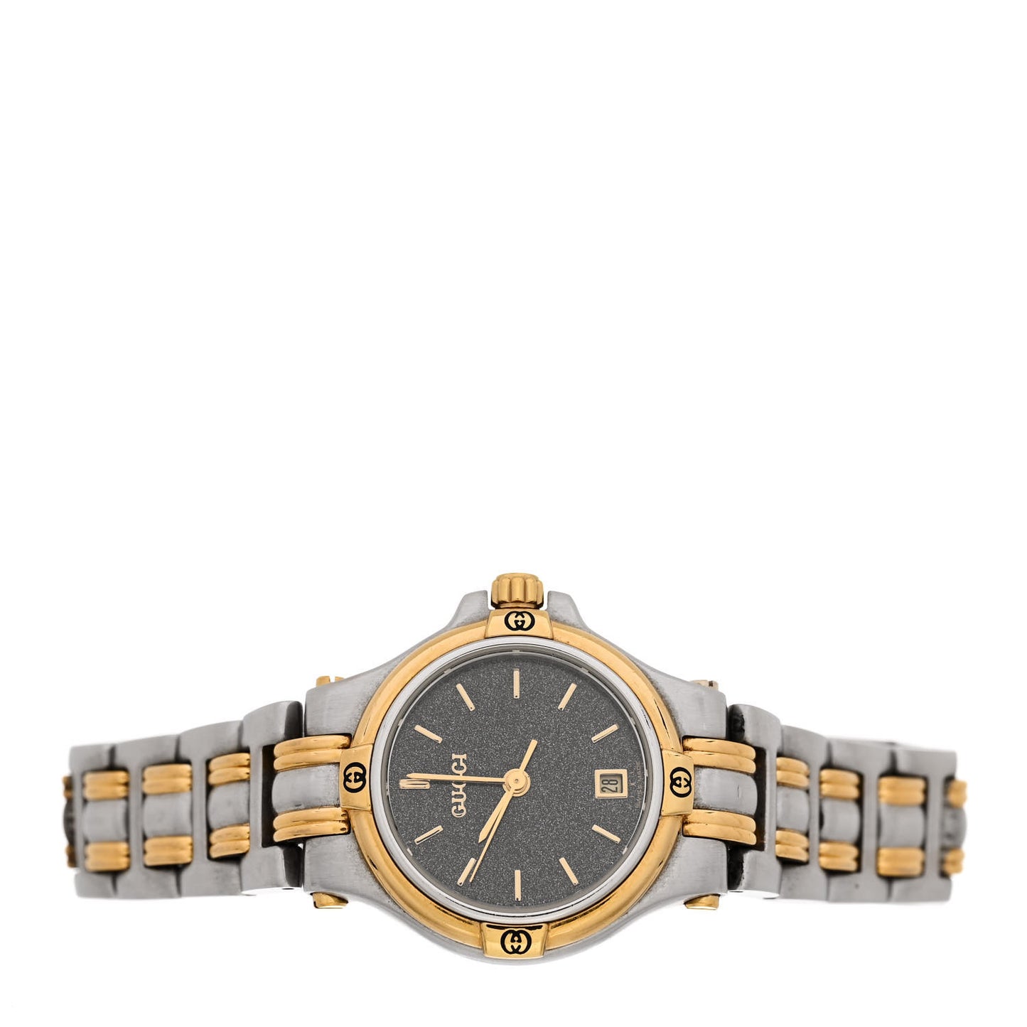 Stainless Steel 26mm 9040L Two Tone Quartz Watch Black