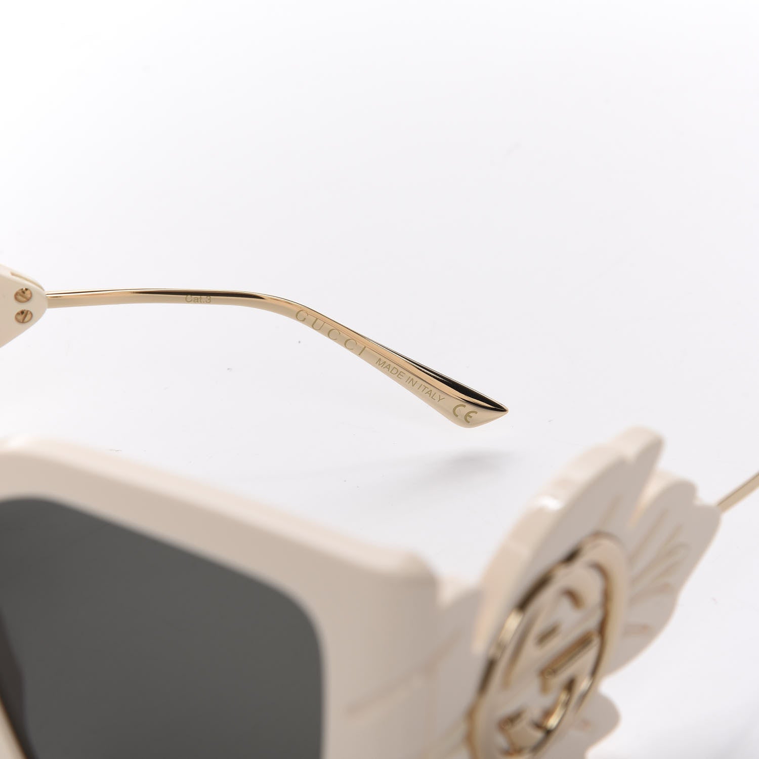 Gucci Acetate Square Frame Wing Sunglasses GG0535S Ivory 5 of 8