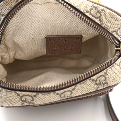 Gucci GG Supreme Monogram Mini Neo Vintage Double Zip Messenger Bag Beige New Acero Crop 5 of 10
