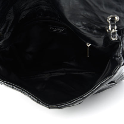 Chanel Glazed Calfskin Twisted Maxi Flap Black 5 of 10