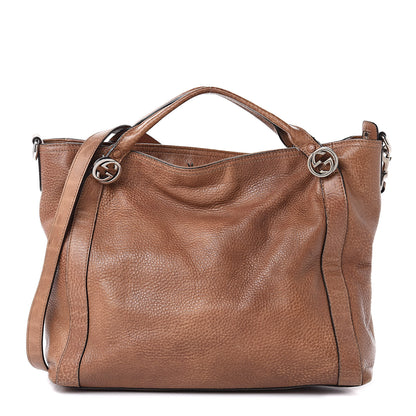 Gucci Pebbled Calfskin Medium Miss GG Top Handle Bag Light Cuir 1 of 16