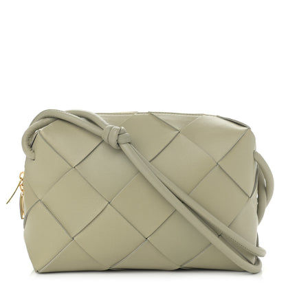 Bottega Veneta Lambskin Maxi Intreccio Small Cassette Camera Bag Travertine 1 of 10