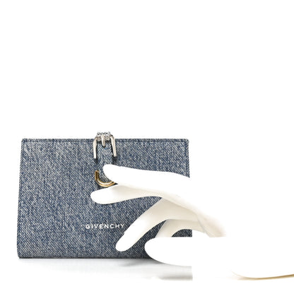 Givenchy Denim Voyou Bifold Wallet Blue 2 of 6