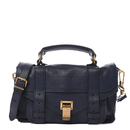 Proenza Schouler Lambskin Tiny PS1 Satchel Midnight 1 of 10